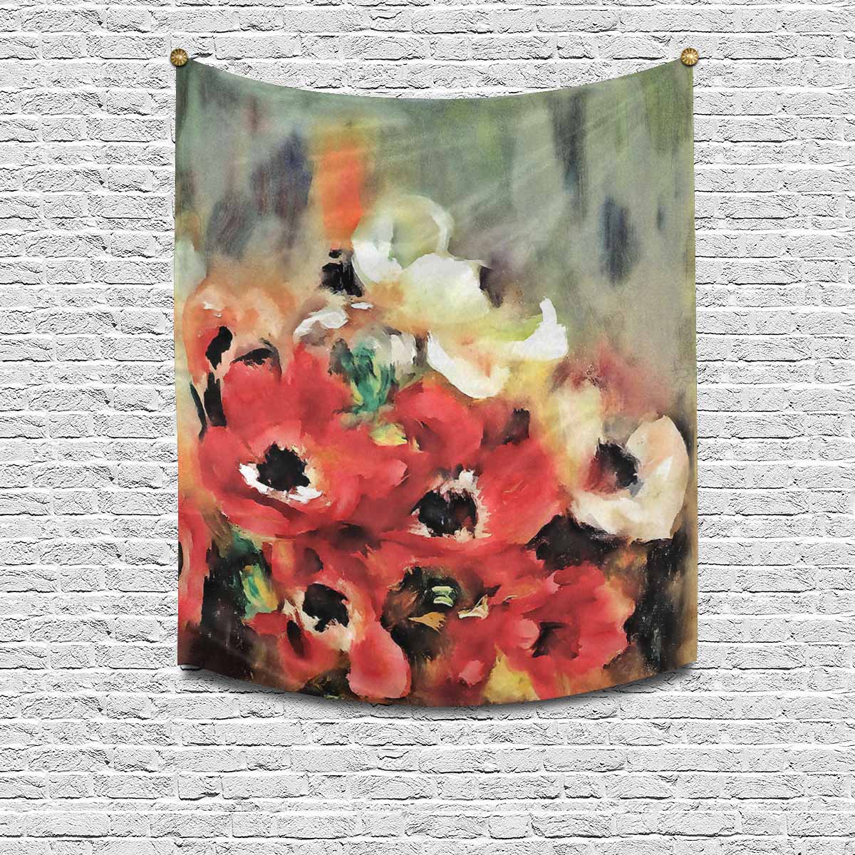 Vintage floral TAPESTRY, MEDIUM 51 in X 60 in, Design 14 C26