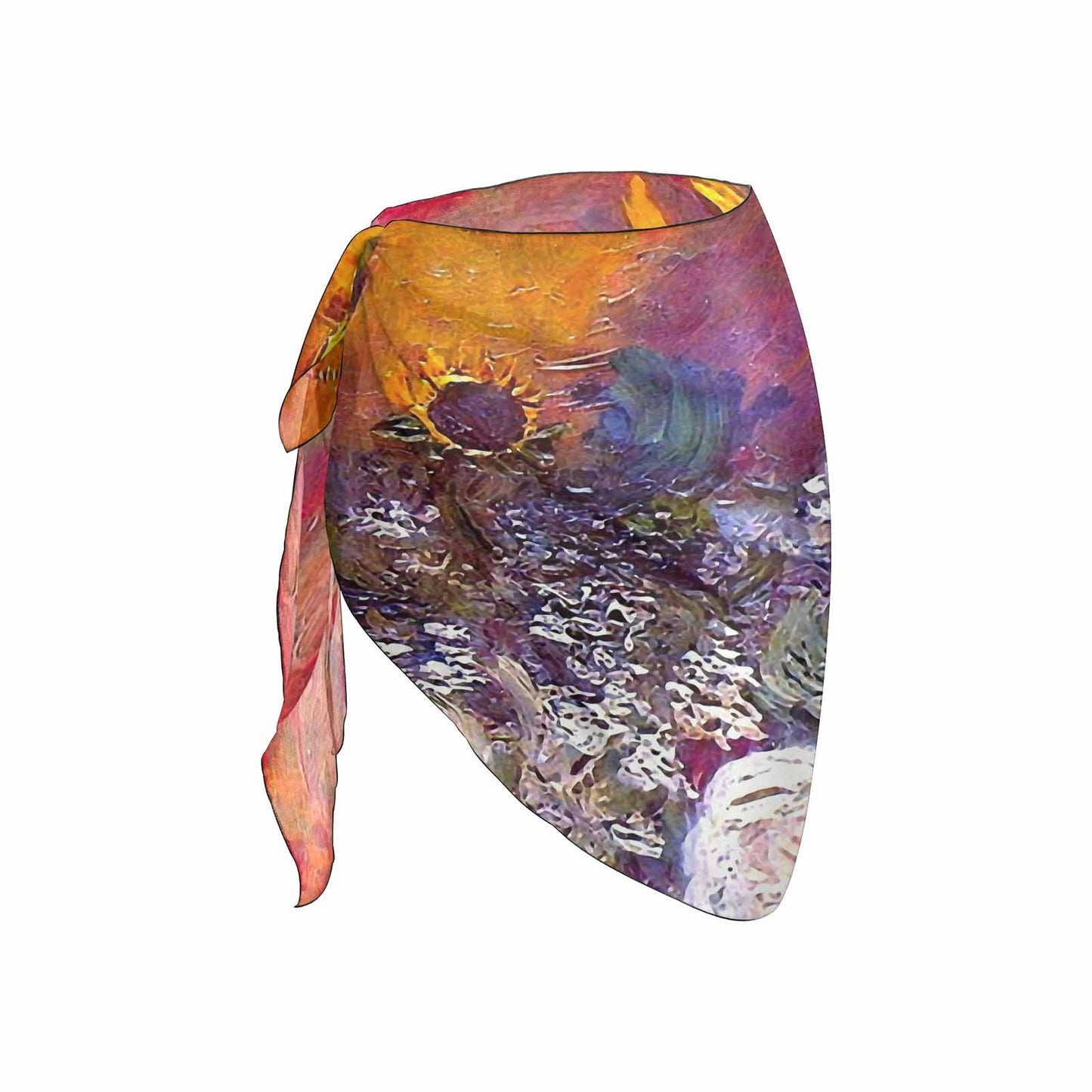 Vintage floral, beach sarong, beach coverup, swim wear, Design 54