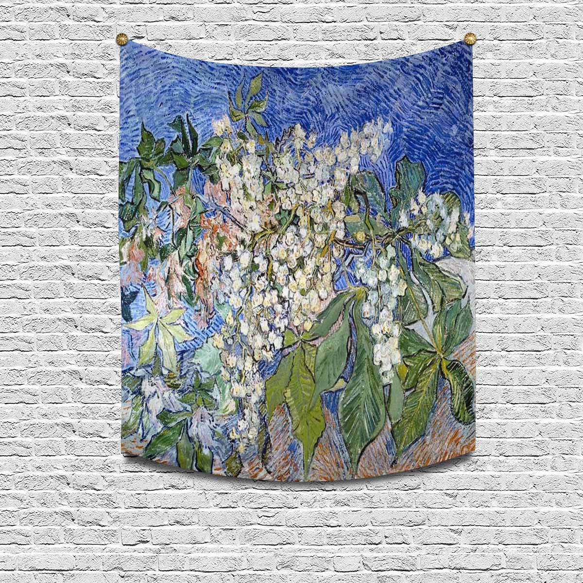 Vintage floral TAPESTRY, MEDIUM 51 in X 60 in, Design 04 C26