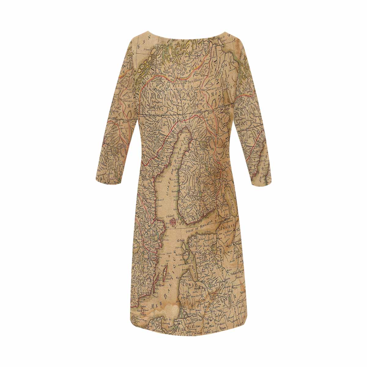 Antique Map loose dress, MODEL 29532, design 37