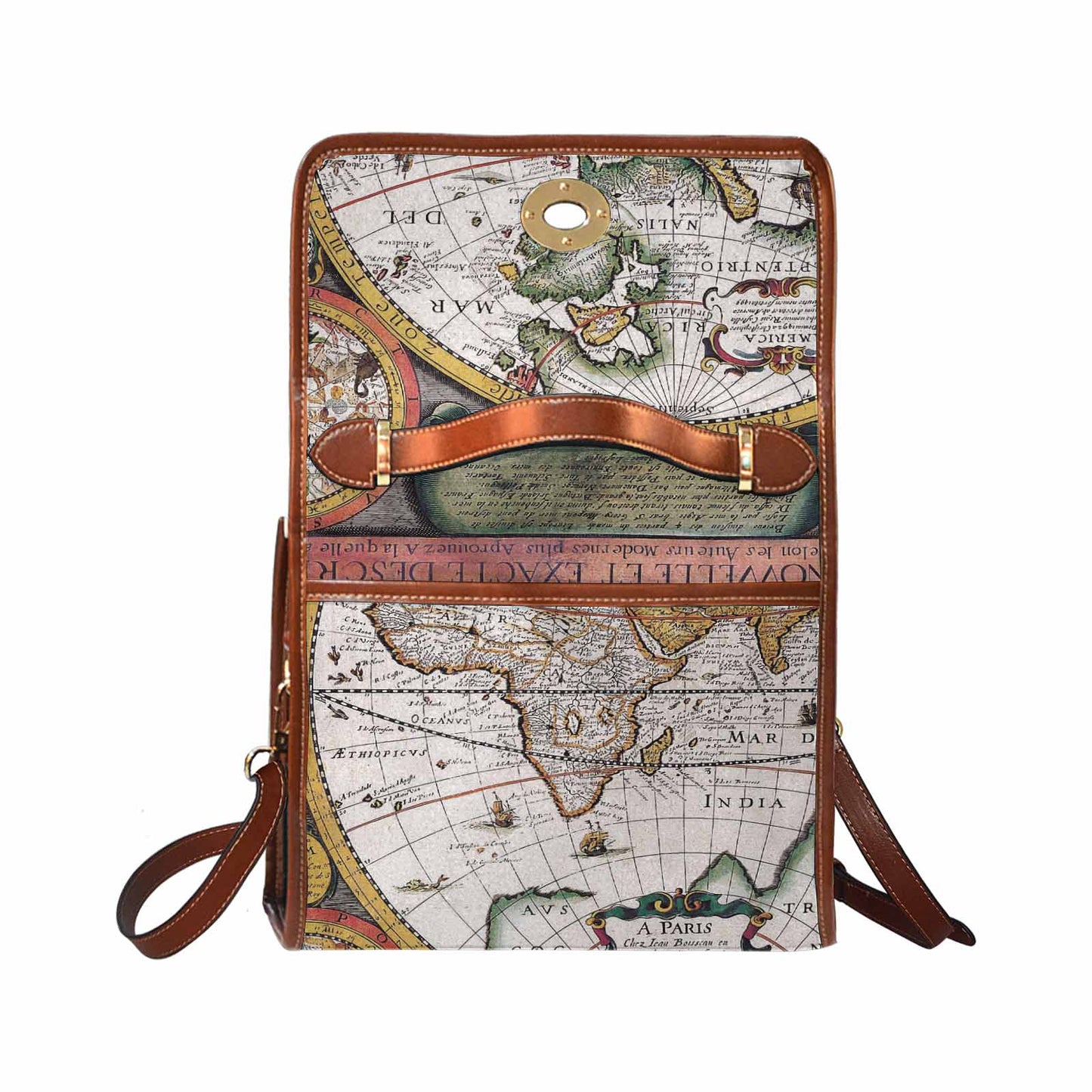 Antique Map Handbag, Model 1695341, Design 31