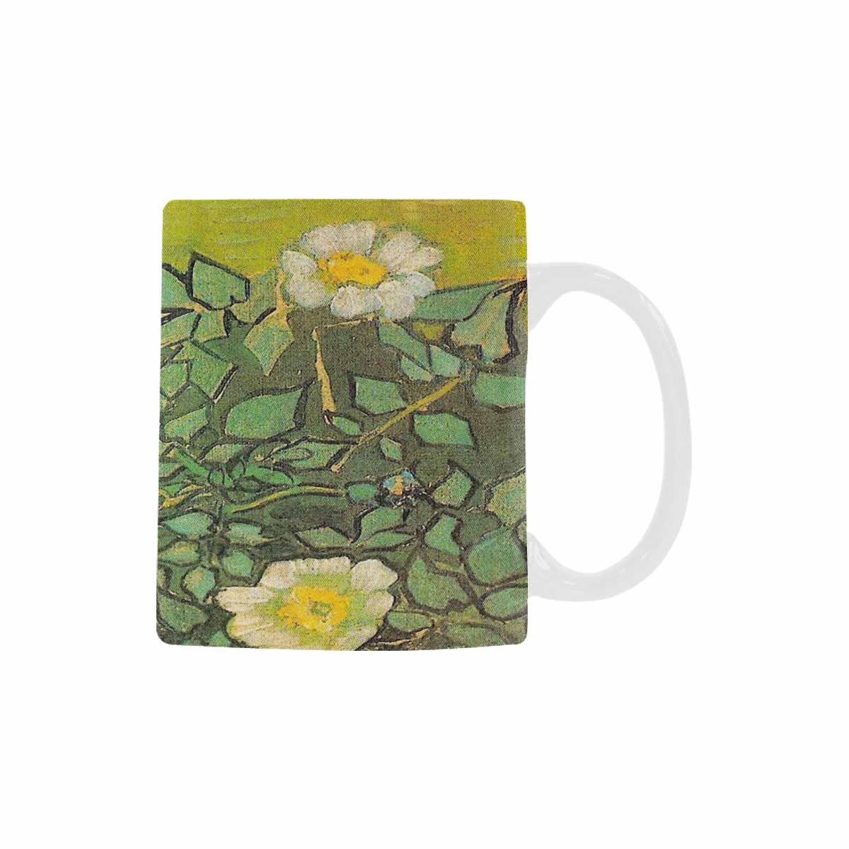 Vintage floral coffee mug or tea cup, Design 01