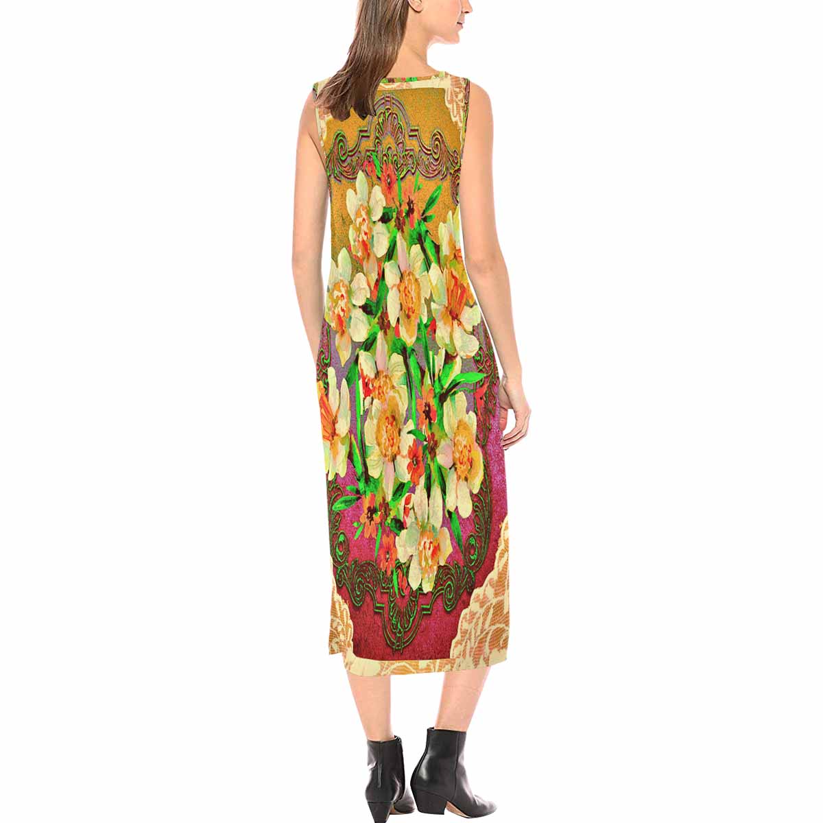 Victorian lace chic long dress, Design 48