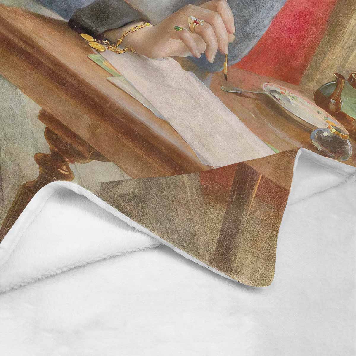 Victorian Lady Design BLANKET, LARGE 60 in x 80 in, ELEGANT LADY