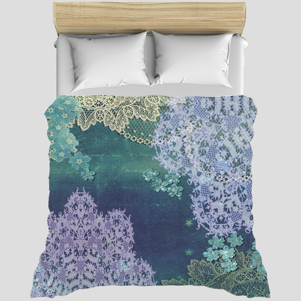 Victorian lace duvet cover, King, queen or twin, Design 05