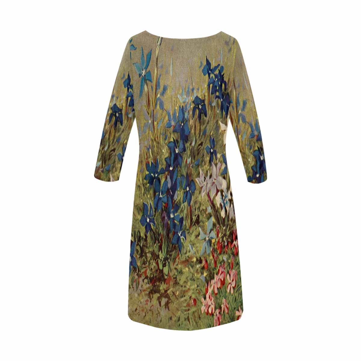 Vintage floral loose dress, model D29532 Design 39