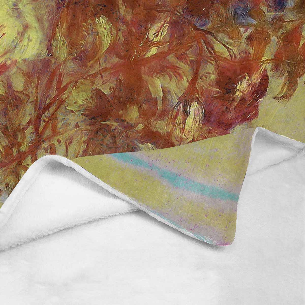 Vintage Floral BLANKET, LARGE 60 in x 80 in, Design 11 C50