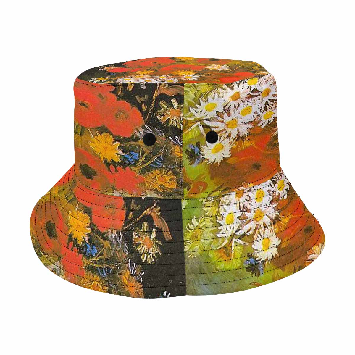 Vintage floral unisex bucket boonie Hat, outdoors hat, Design 60