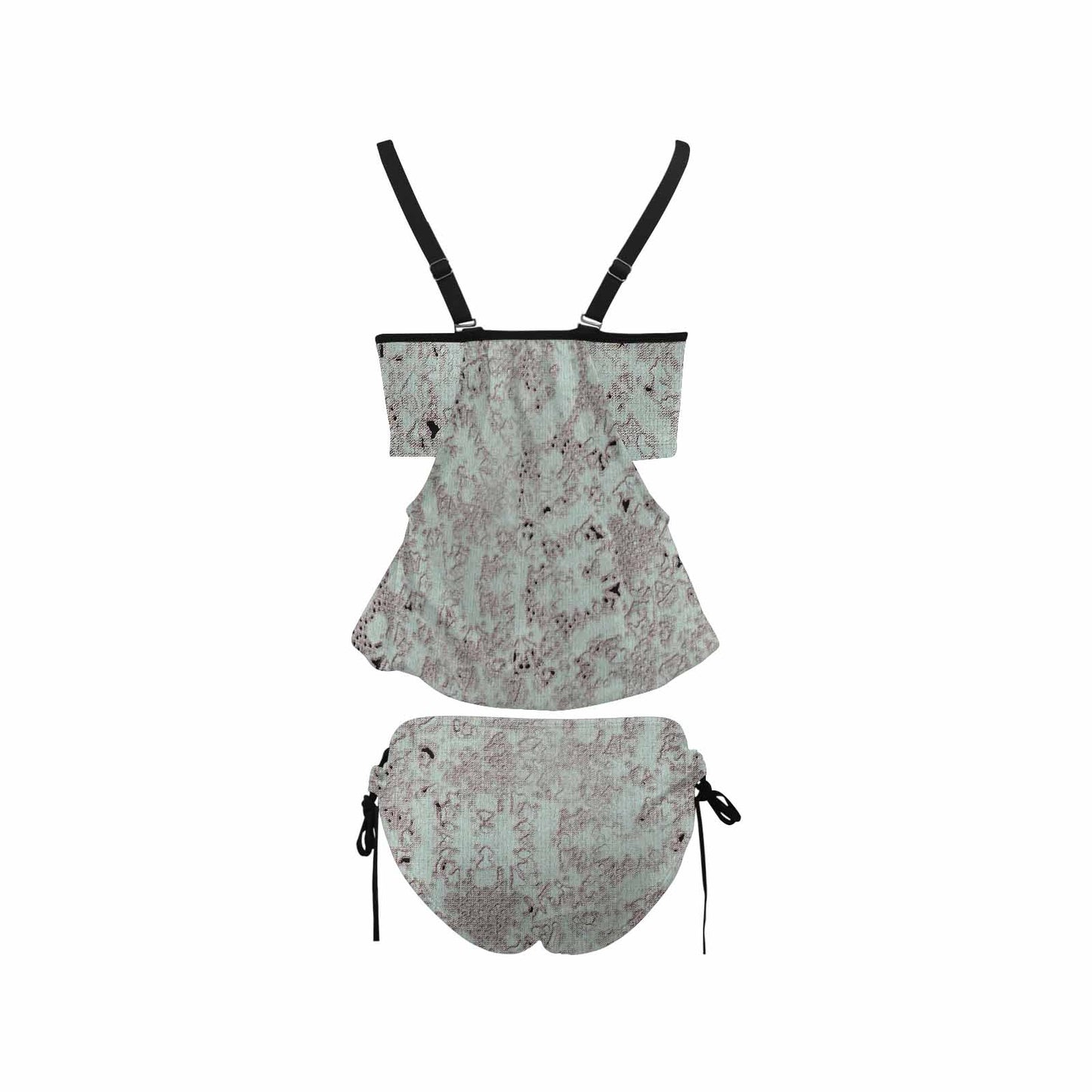 Tankini cover belly swim wear, Printed Victorian lace design 51