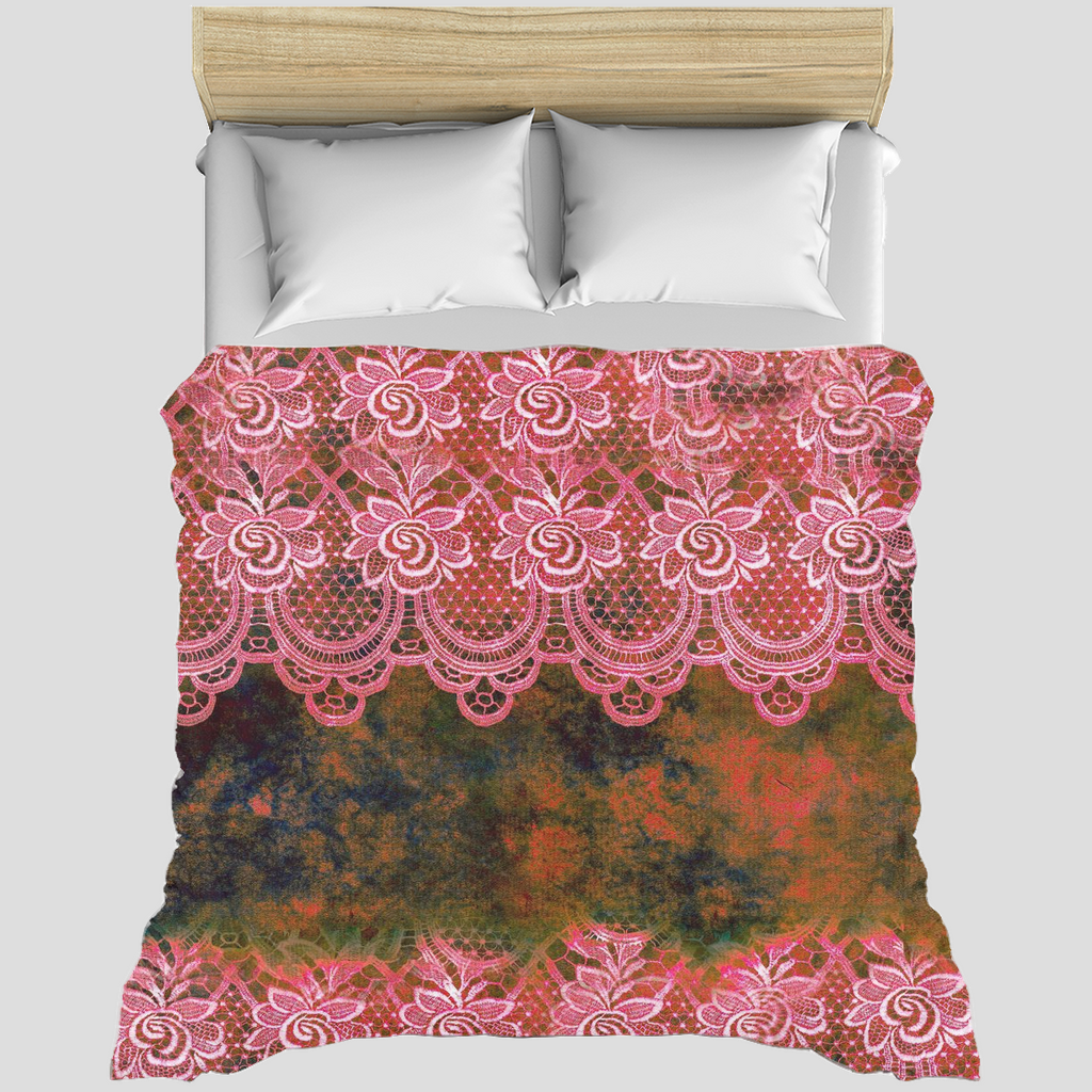 Victorian lace duvet cover, King, queen or twin, Design 32