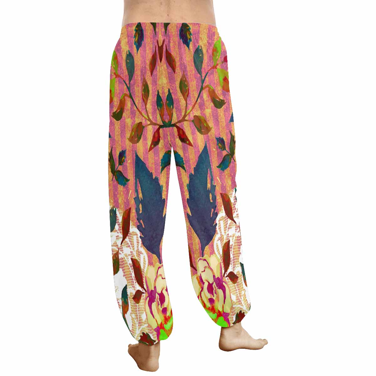 Victorian lace print Haram pants, loose comfy pants design 22