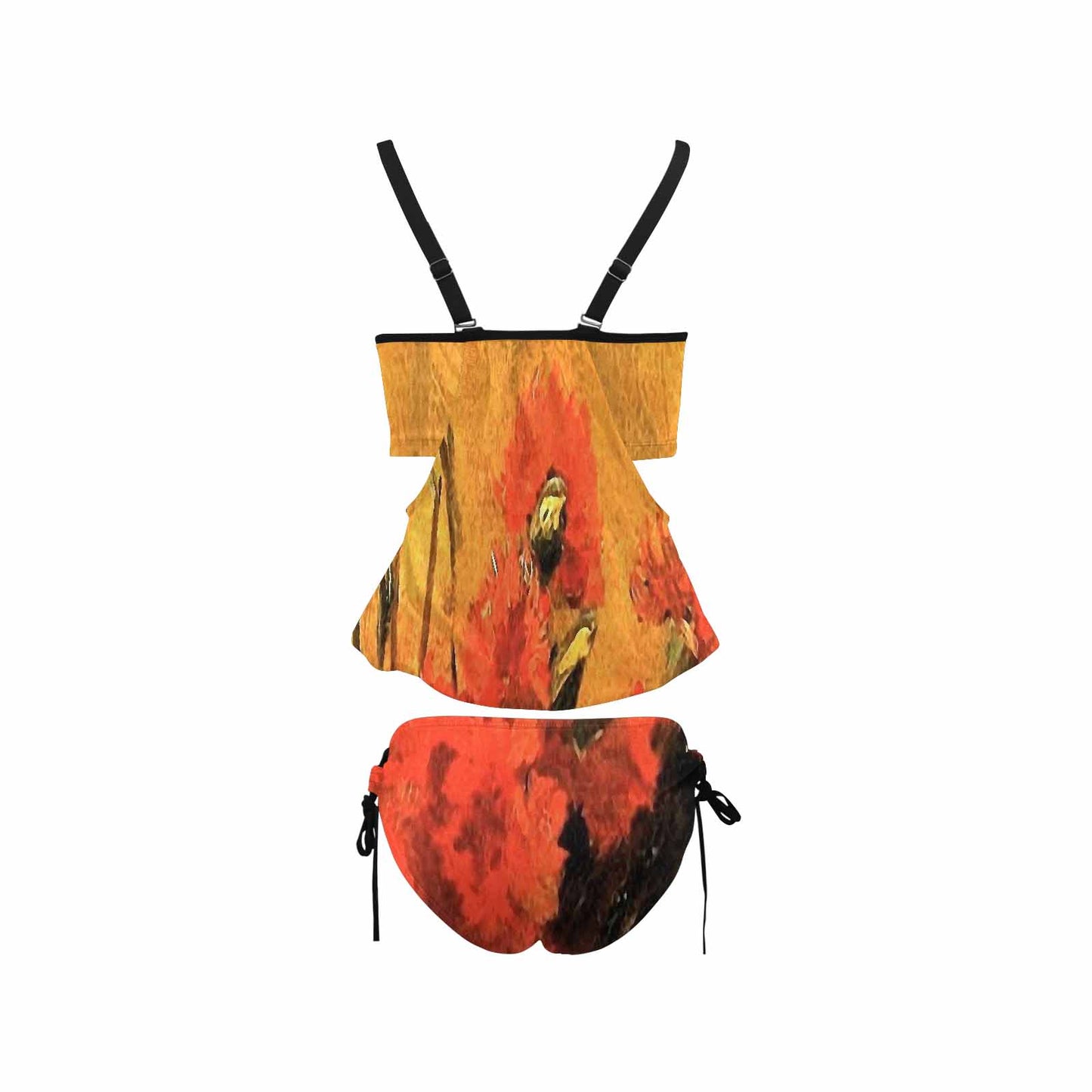 Vintage floral,cover belly tankini beach wear, swim wear, Design 61