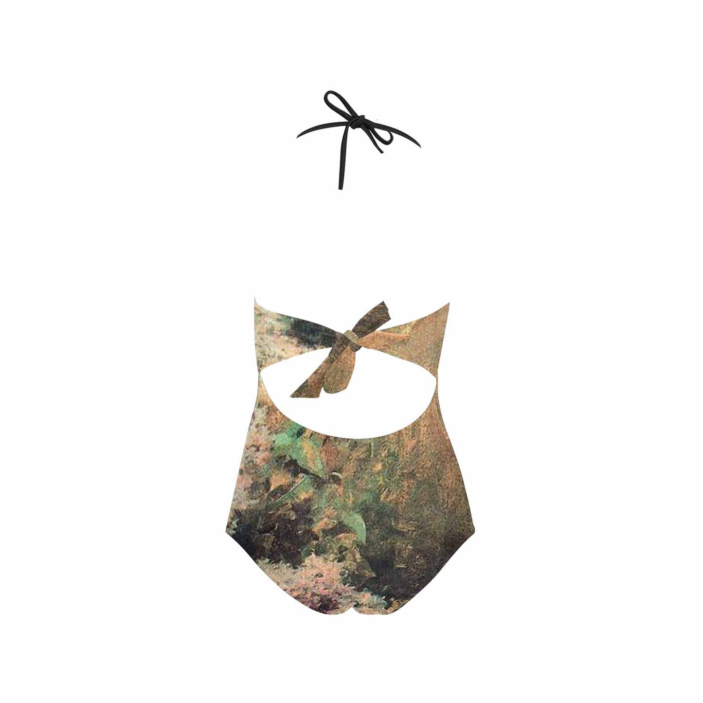 Vintage floral, vintage chest collar, one piece swim wear, Design 34