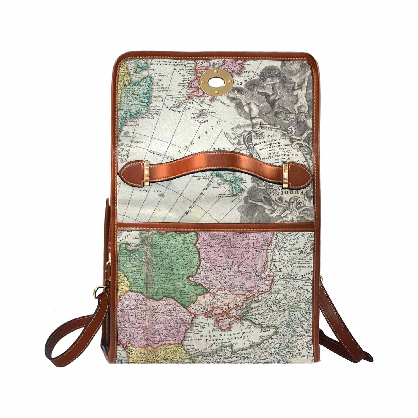 Antique Map Handbag, Model 1695341, Design 30