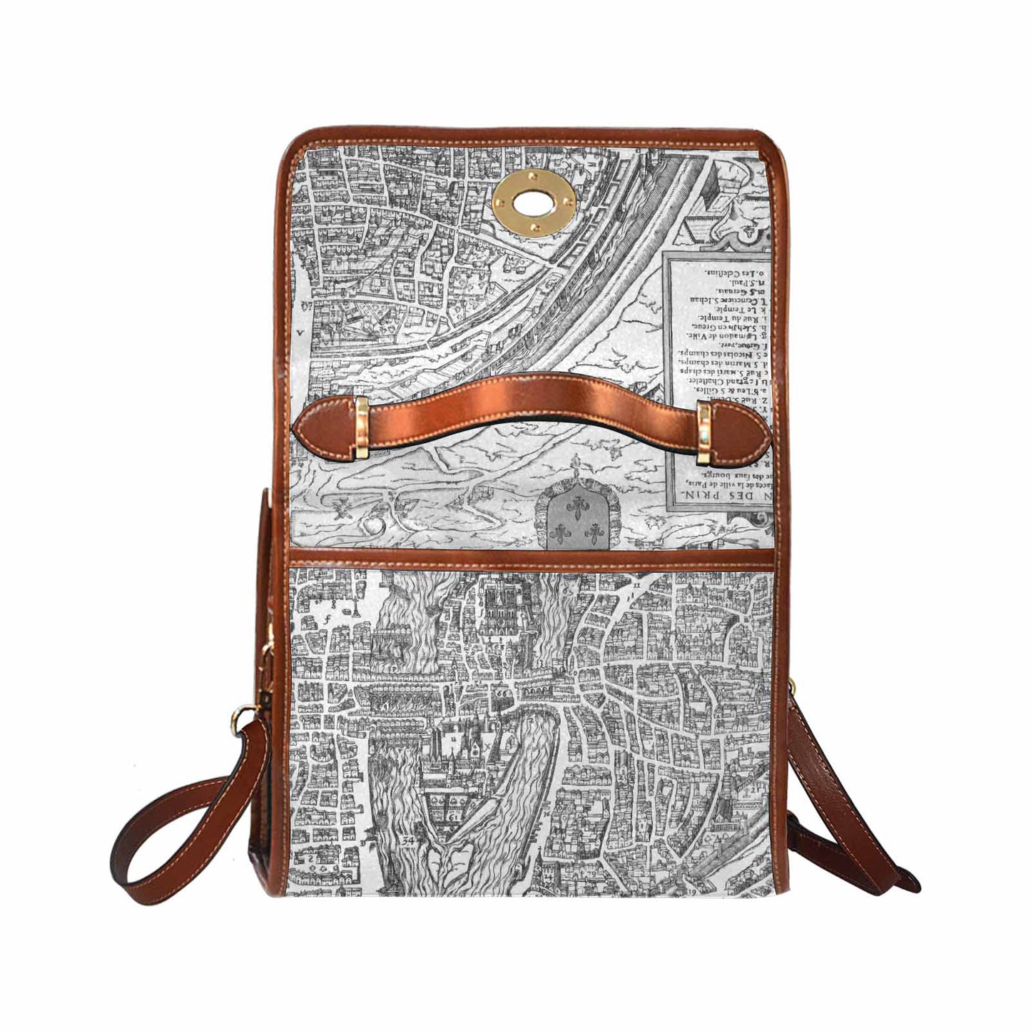 Antique Map Handbag, Model 1695341, Design 47