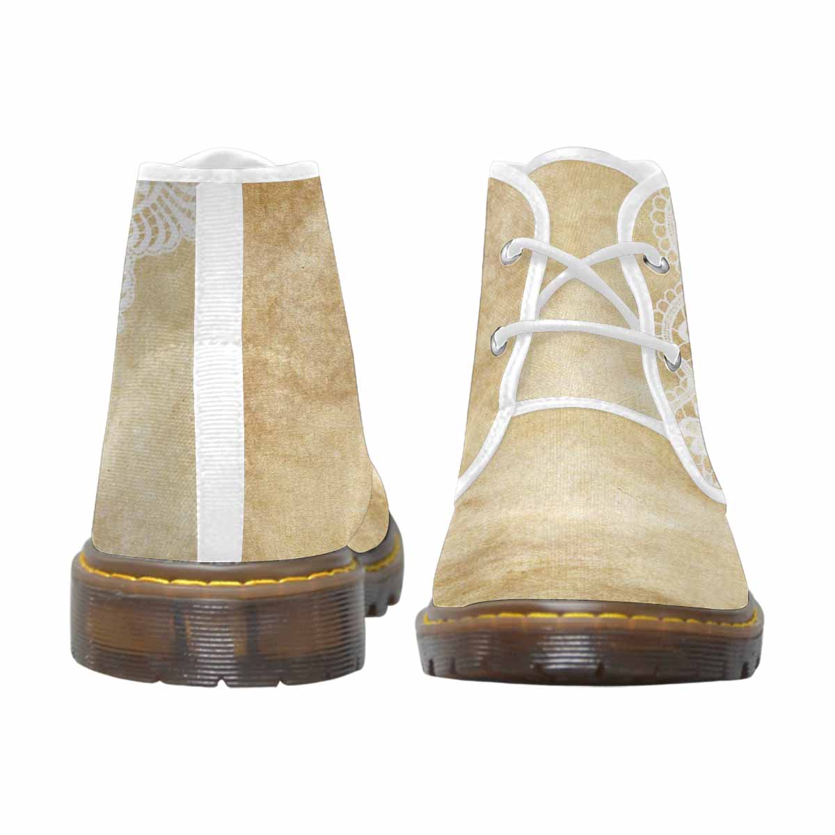 Lace Print, Cute comfy womens Chukka boots, design 29