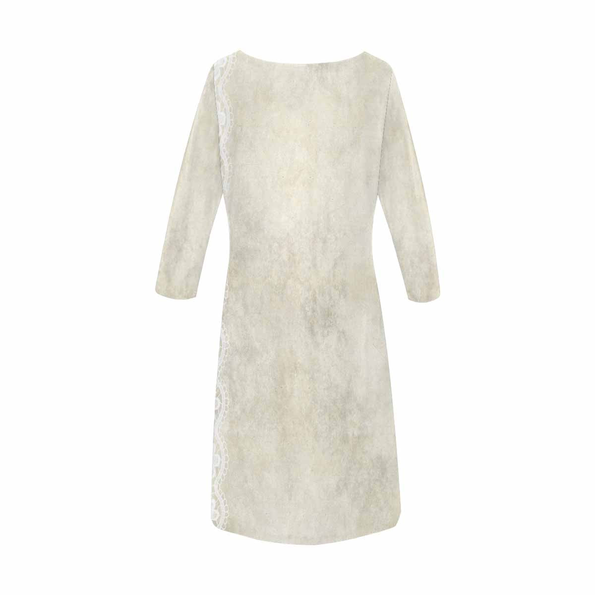 Victorian printed lace loose dress, Design 27