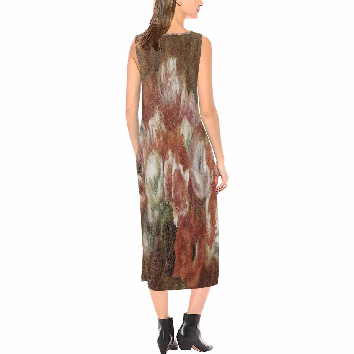 Vintage floral long dress, model D09538 Design 15