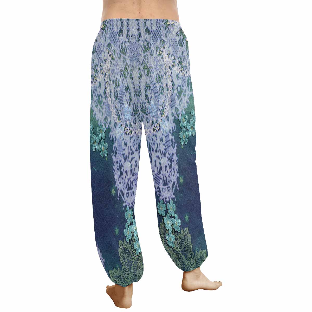 Victorian lace print Haram pants, loose comfy pants design 05