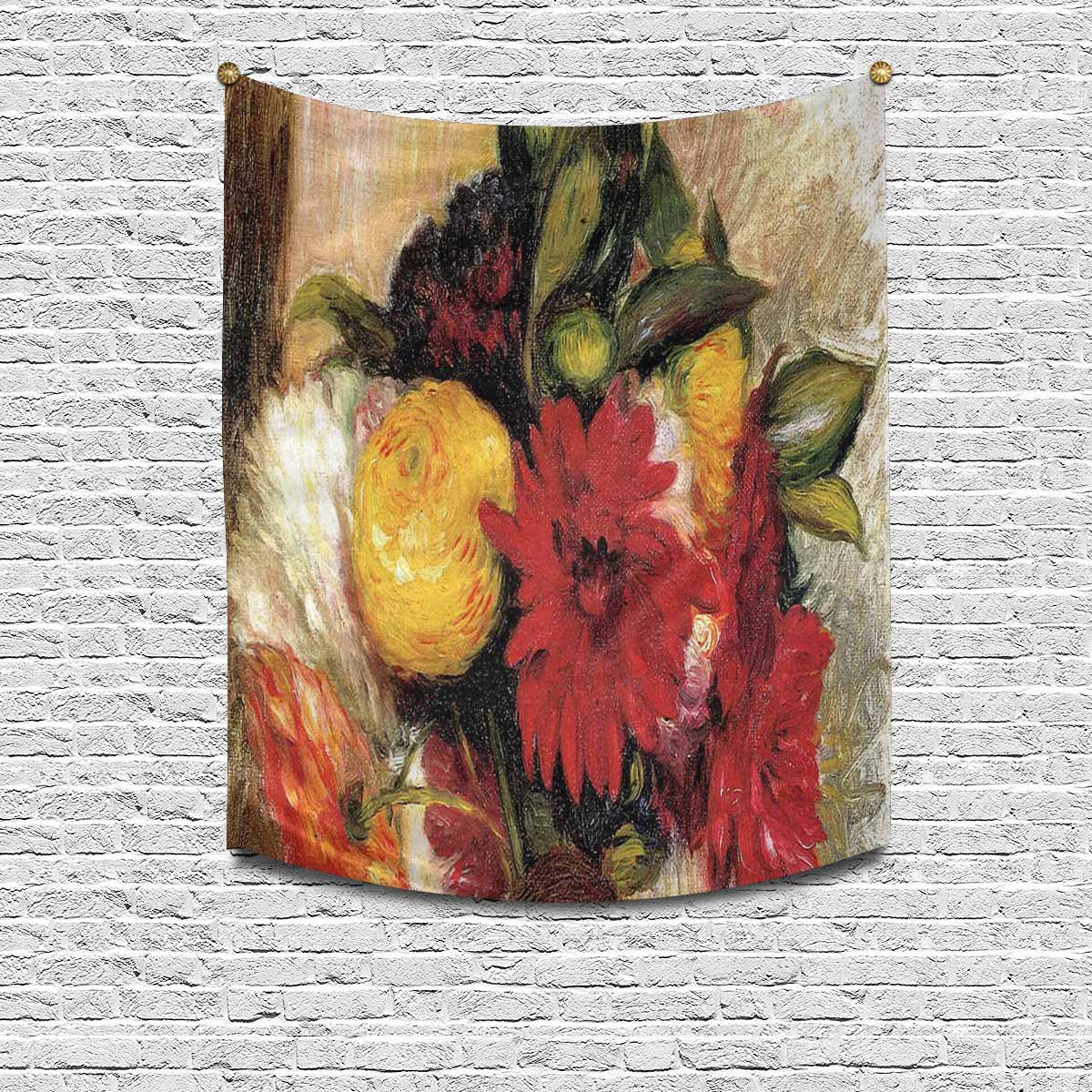Vintage floral TAPESTRY, MEDIUM 51 in X 60 in, Design 25 C26