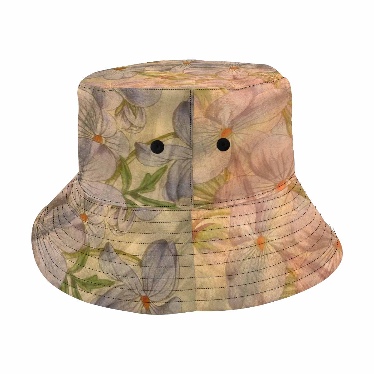 Vintage floral unisex bucket boonie Hat, outdoors hat, Design 13xx Unisex Bucket Boonie Hat