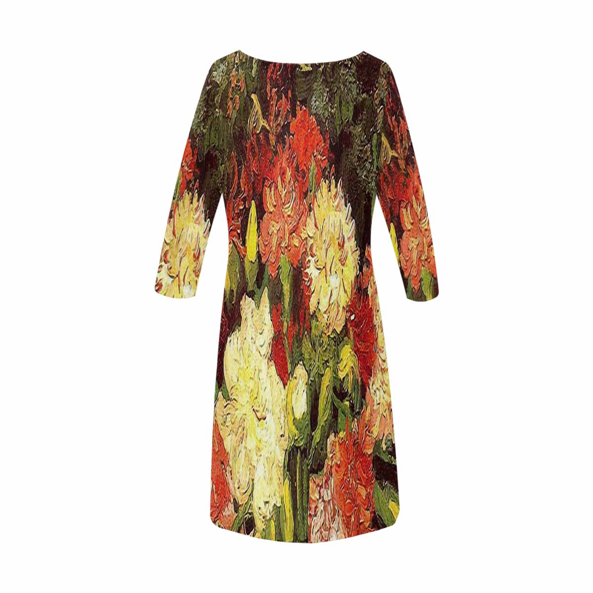 Vintage floral loose dress, model D29532 Design 33