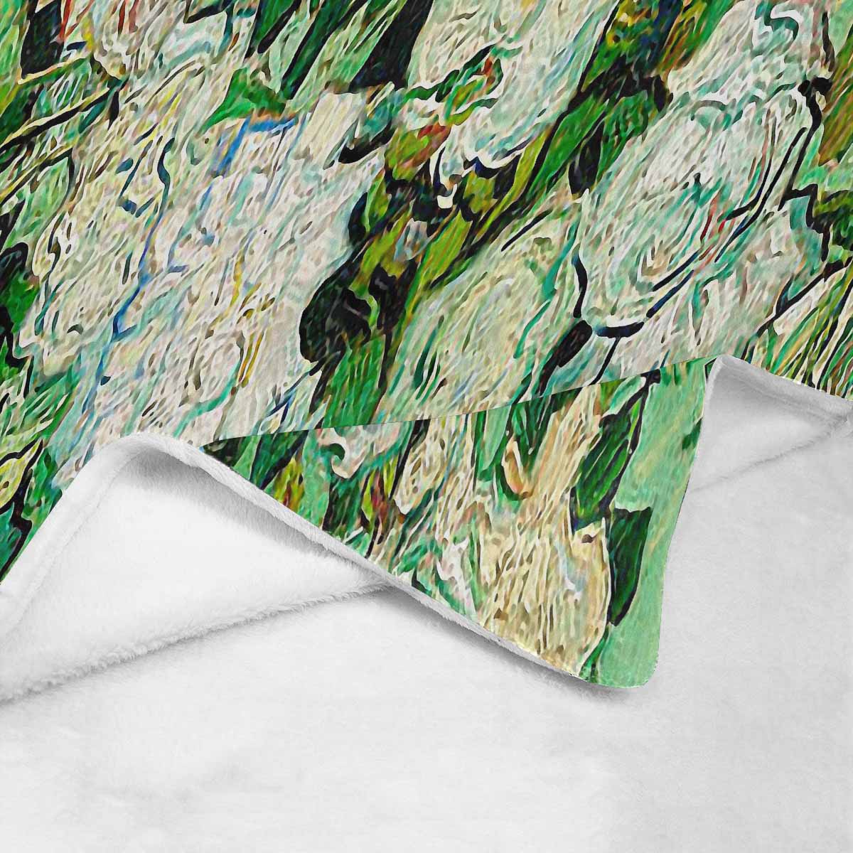 Vintage Floral BLANKET, LARGE 60 in x 80 in, Design 45 C50