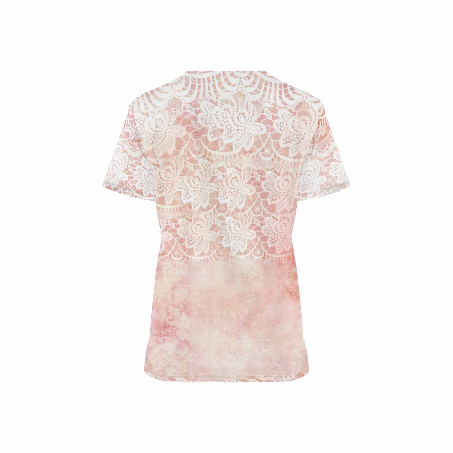 Victorian lace print professional scrubs, nurses scrub, unisex, design 38