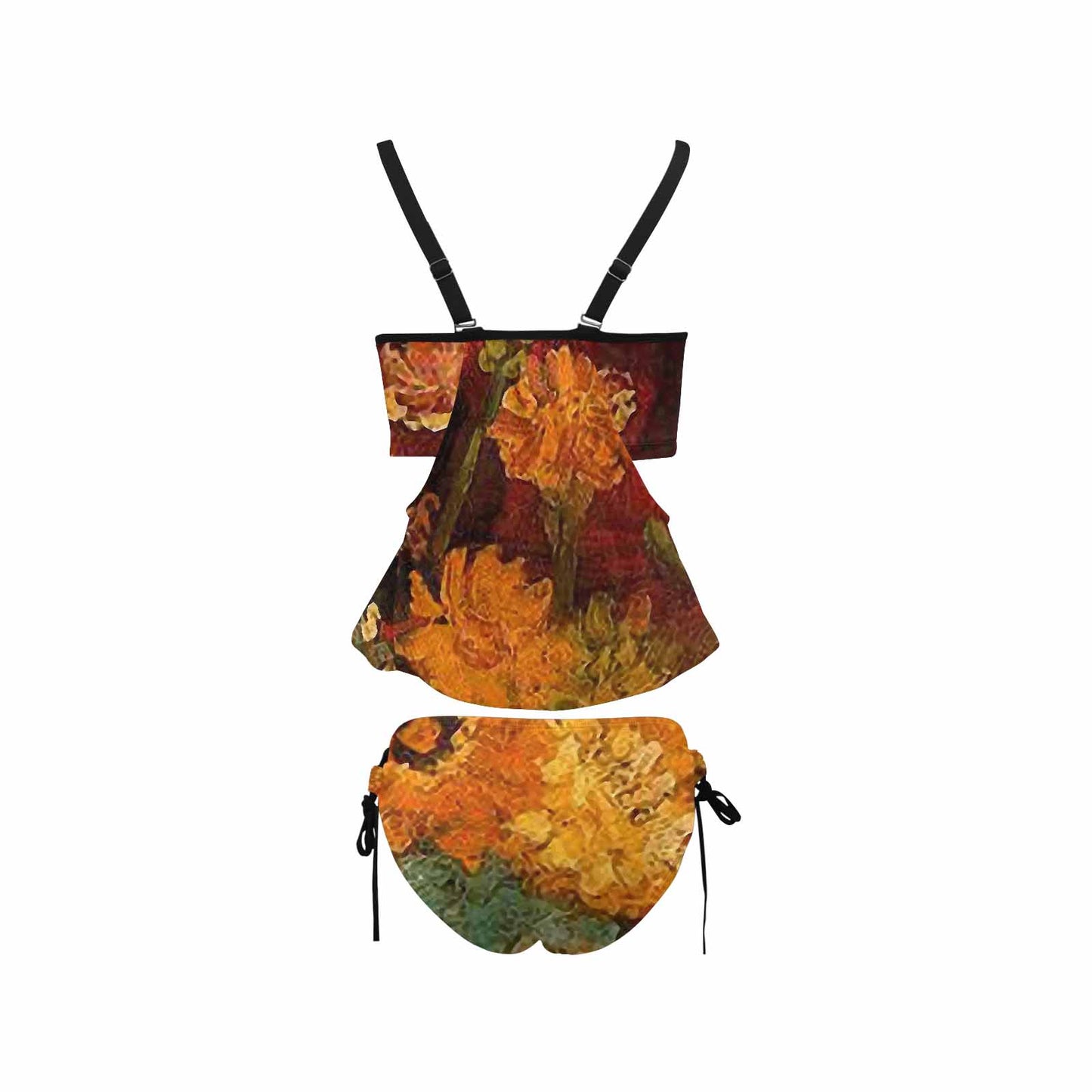 Vintage floral,cover belly tankini beach wear, swim wear, Design 31