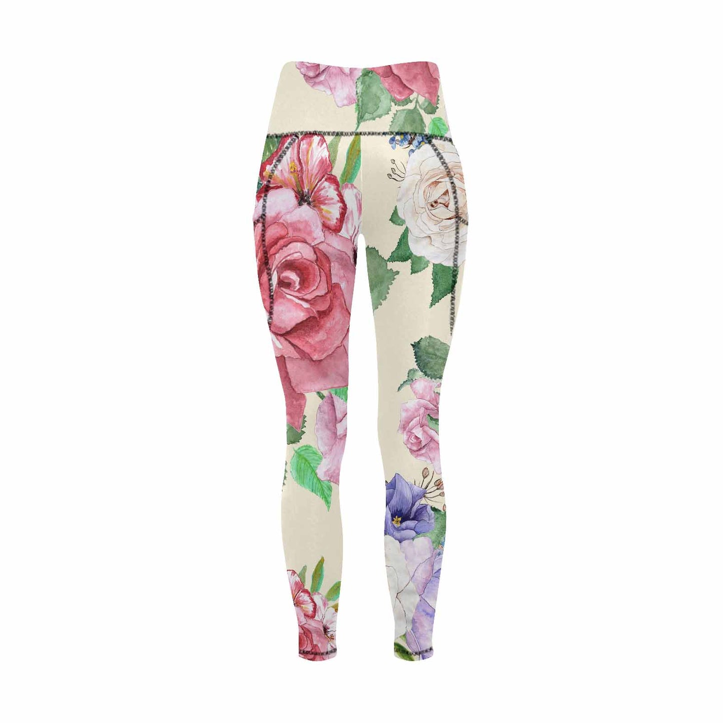 Floral 2, active wear leggings, outside surge, design 60