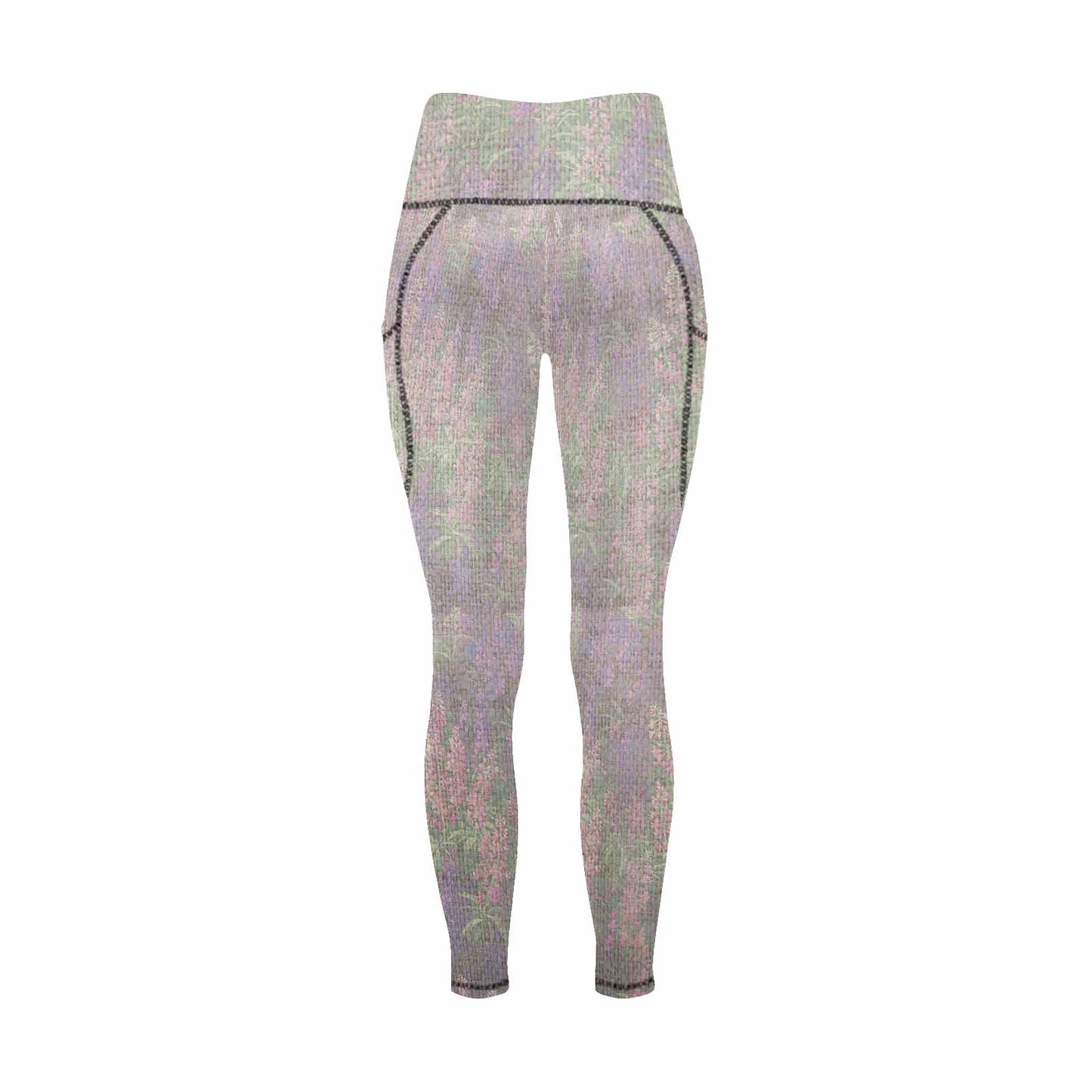 Floral 2, active wear leggings, outside surge, design 22