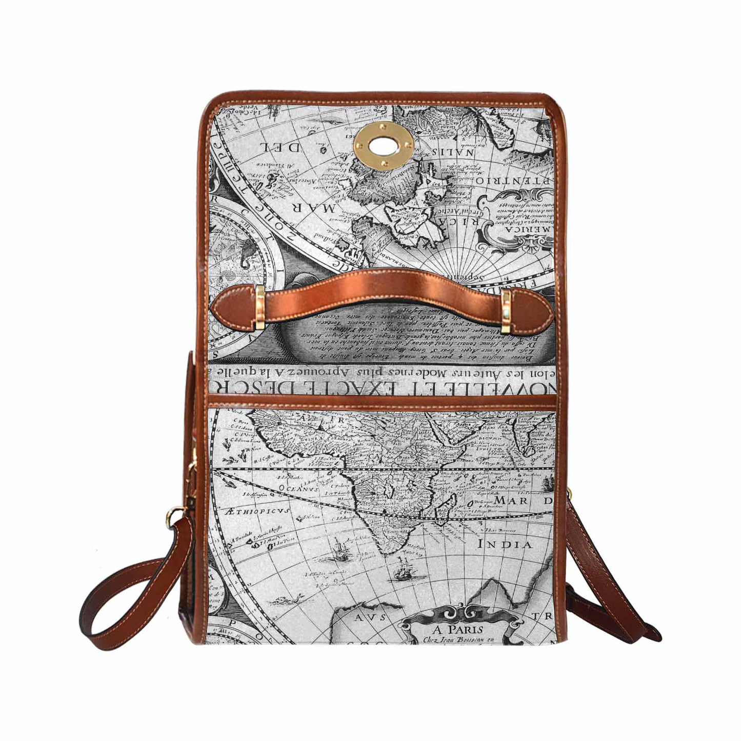 Antique Map Handbag, Model 1695341, Design 29