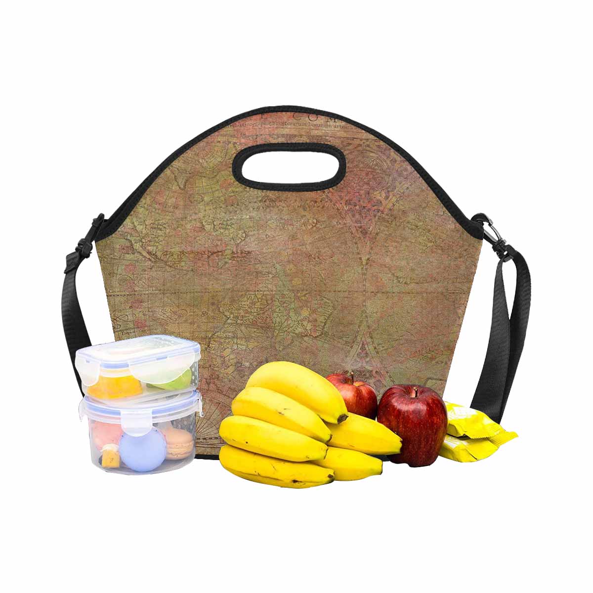 Antique general print, insulated lunch bag, design 62