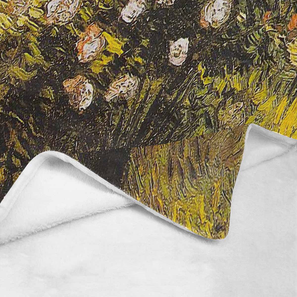 Vintage Floral BLANKET, LARGE 60 in x 80 in, Design 05 C50