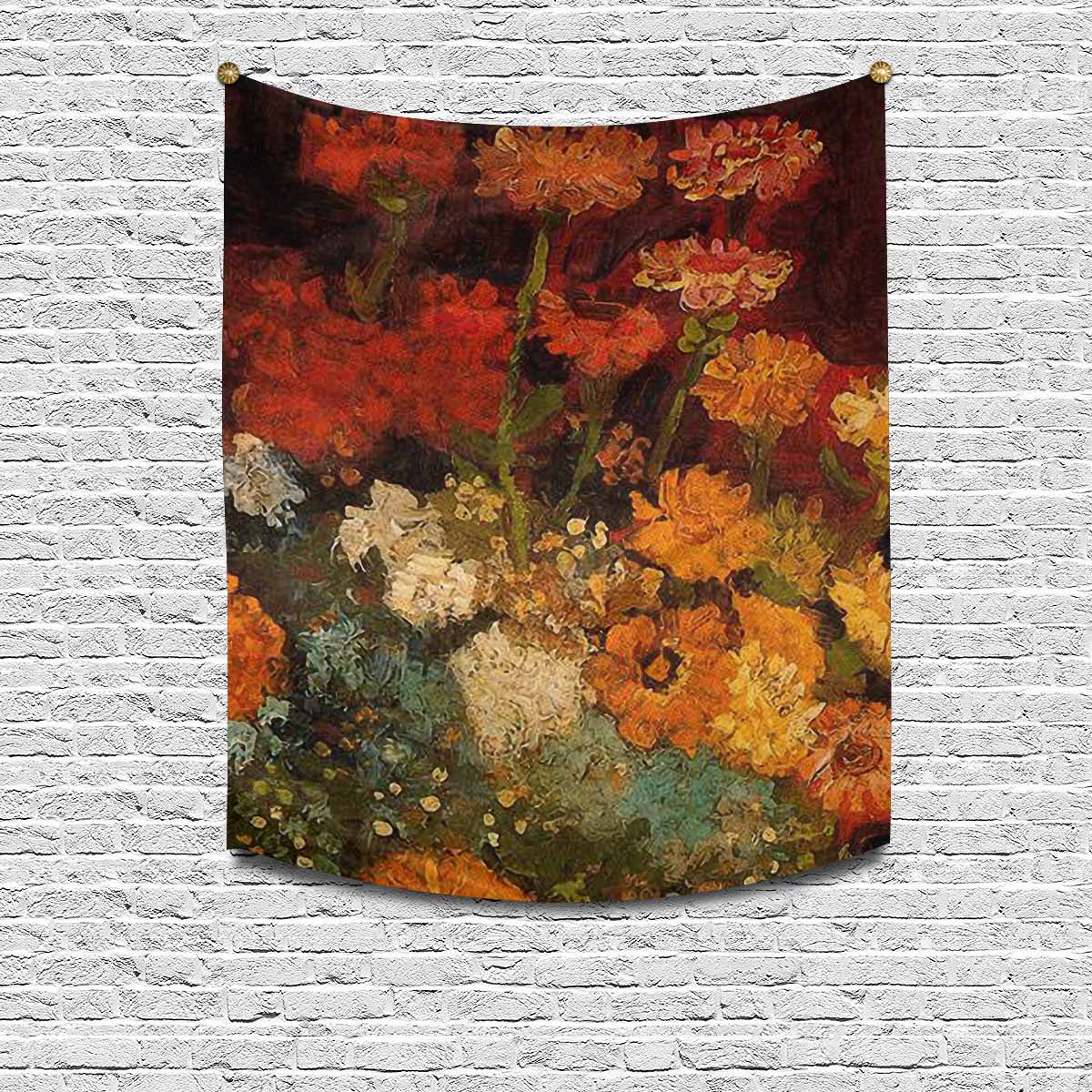 Vintage floral TAPESTRY, MEDIUM 51 in X 60 in, Design 31 C26