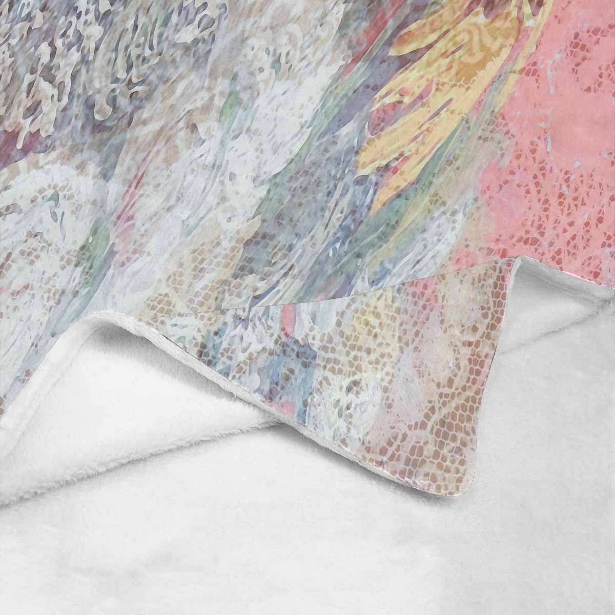 Vintage Floral BLANKET, LARGE 60 in x 80 in, Design 54x C50