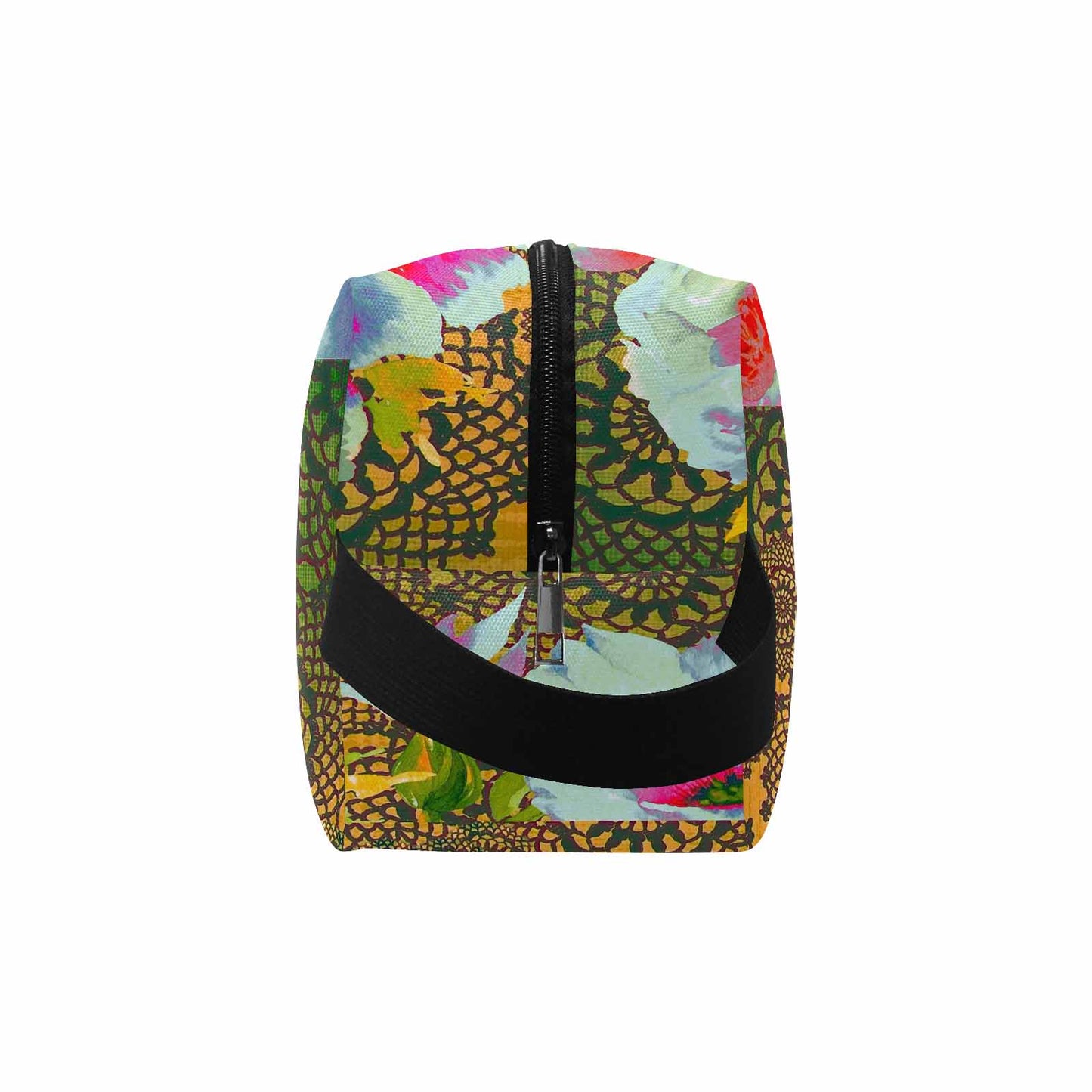 Victorian lace print toiletry comestic bag, design 15