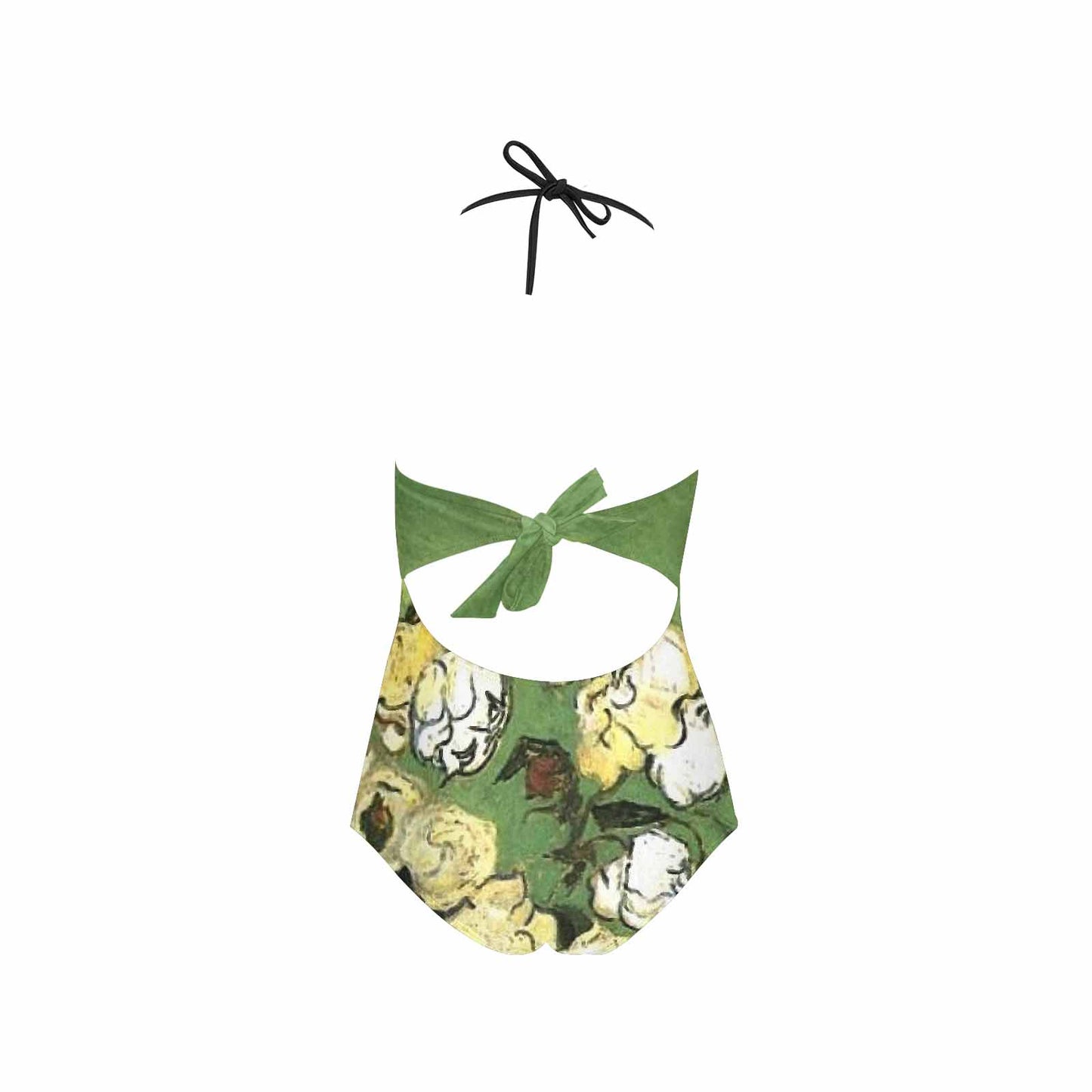 Vintage floral, vintage chest collar, one piece swim wear, Design 55