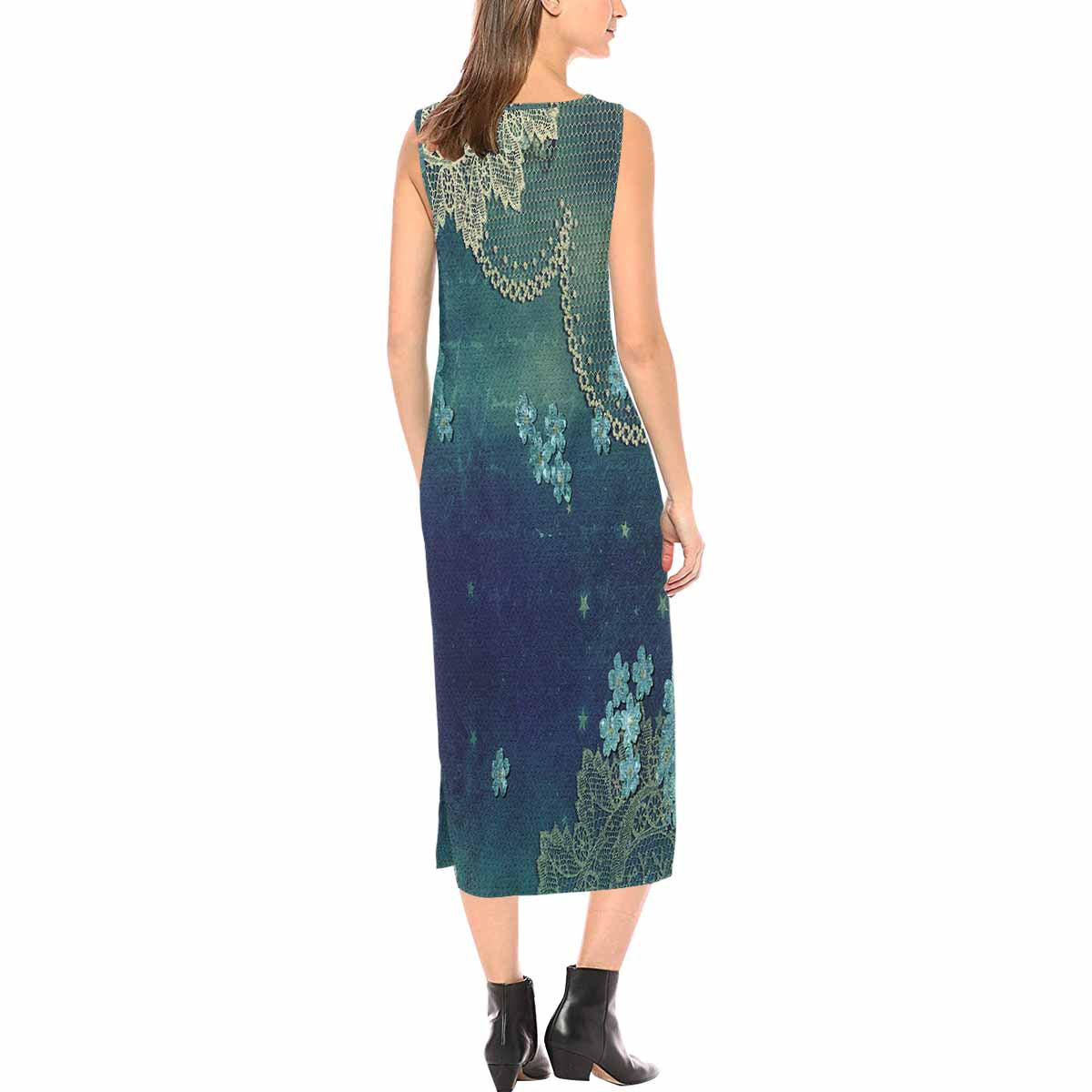 Victorian lace chic long dress, Design 04