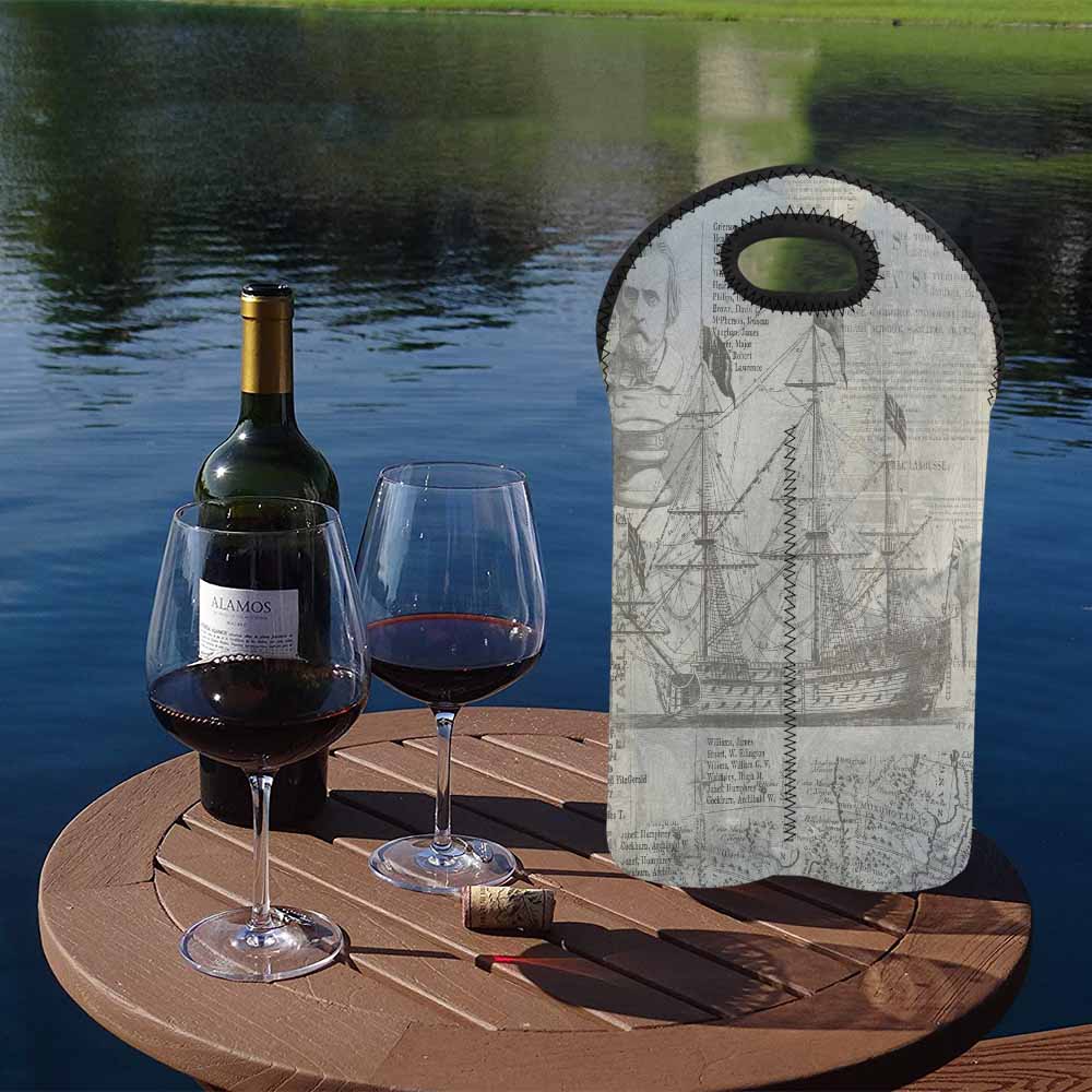 2 Bottle General Victorian wine bag, Design 33