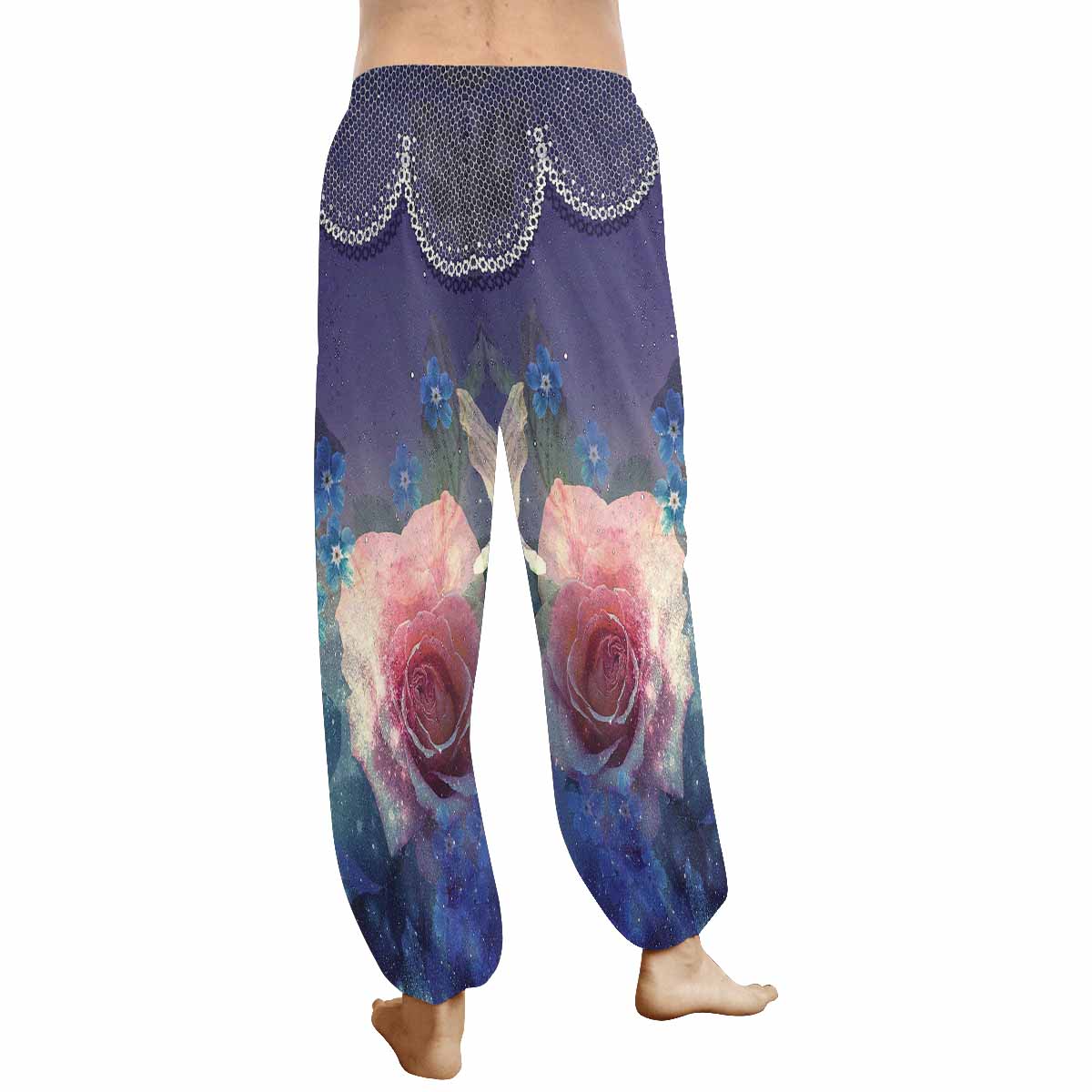 Victorian lace print Haram pants, loose comfy pants design 02