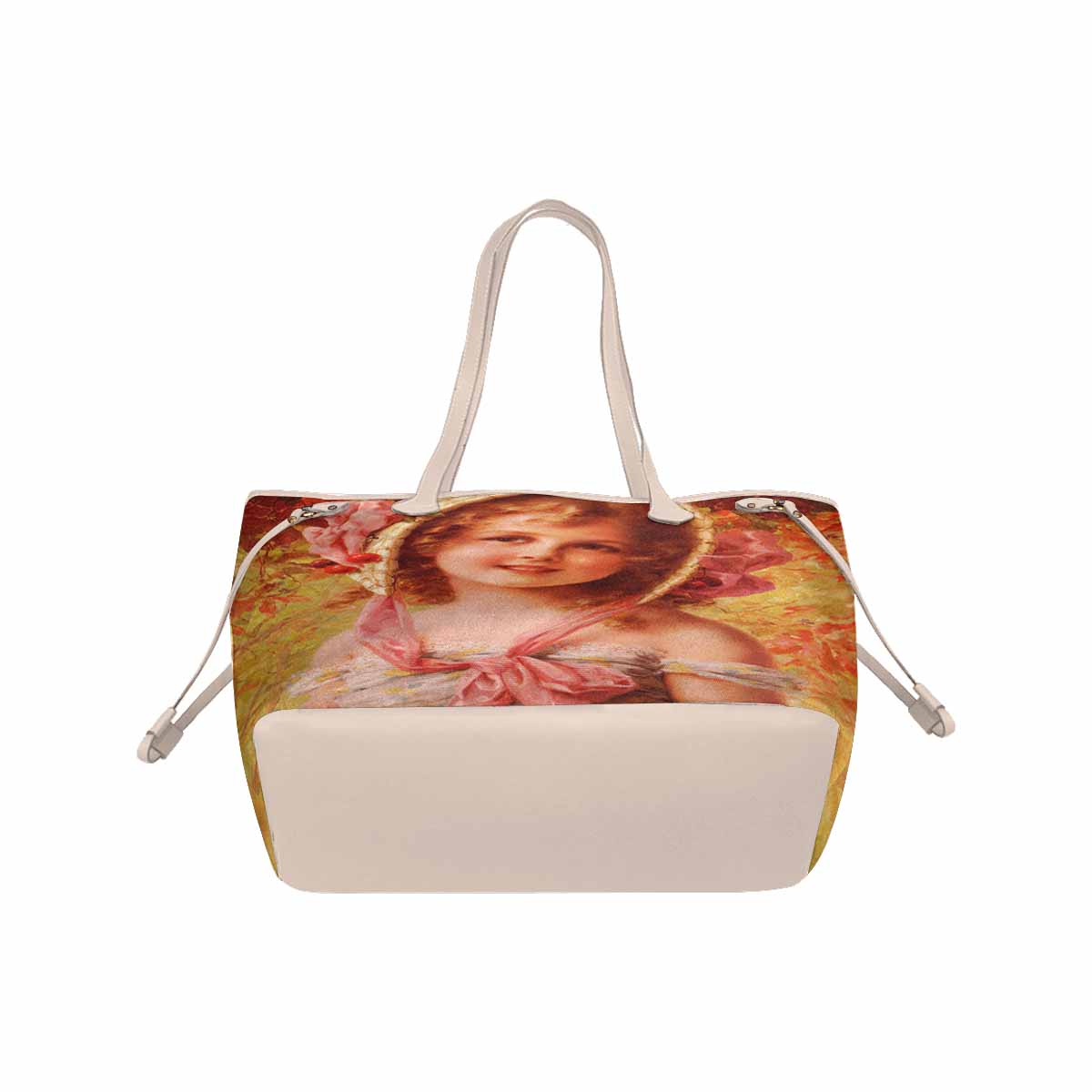 Victorian Girl Design Handbag, Model 1695361, The Cherry Bonnet, BEIGE/TAN TRIM