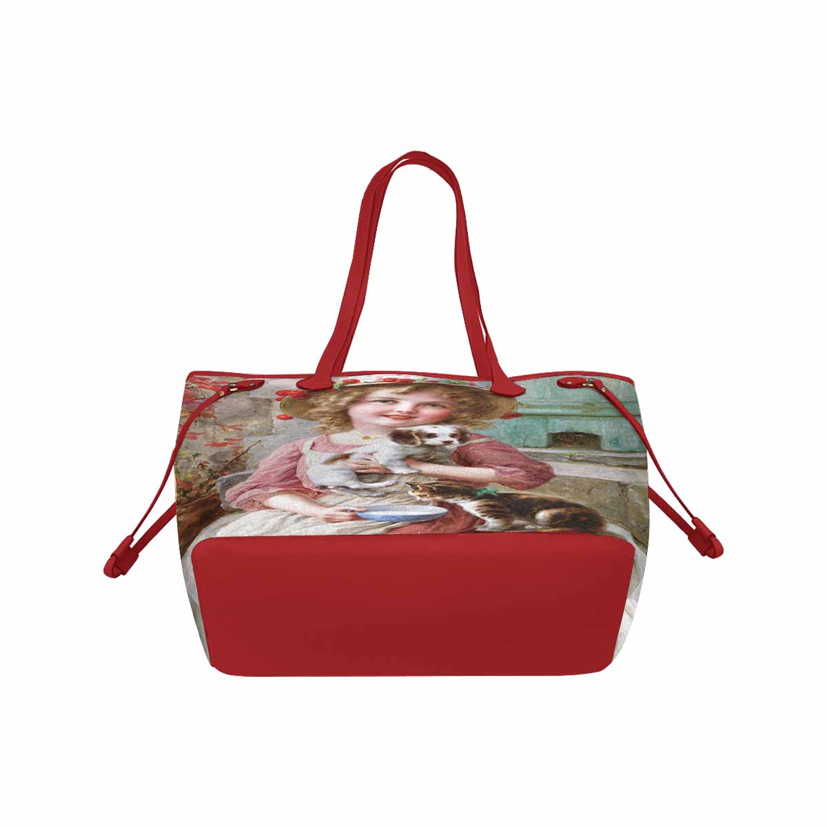 Victorian Girl Design Handbag, Model 1695361, New Friends RED TRIM