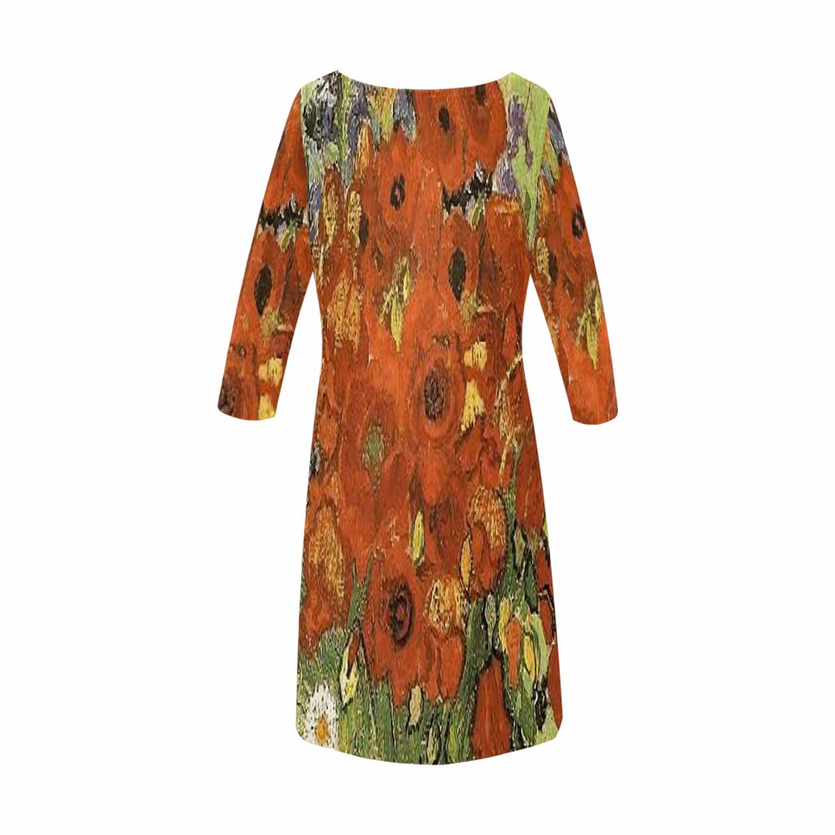 Vintage floral loose dress, XS to 3X plus size, model D29532 Design 56