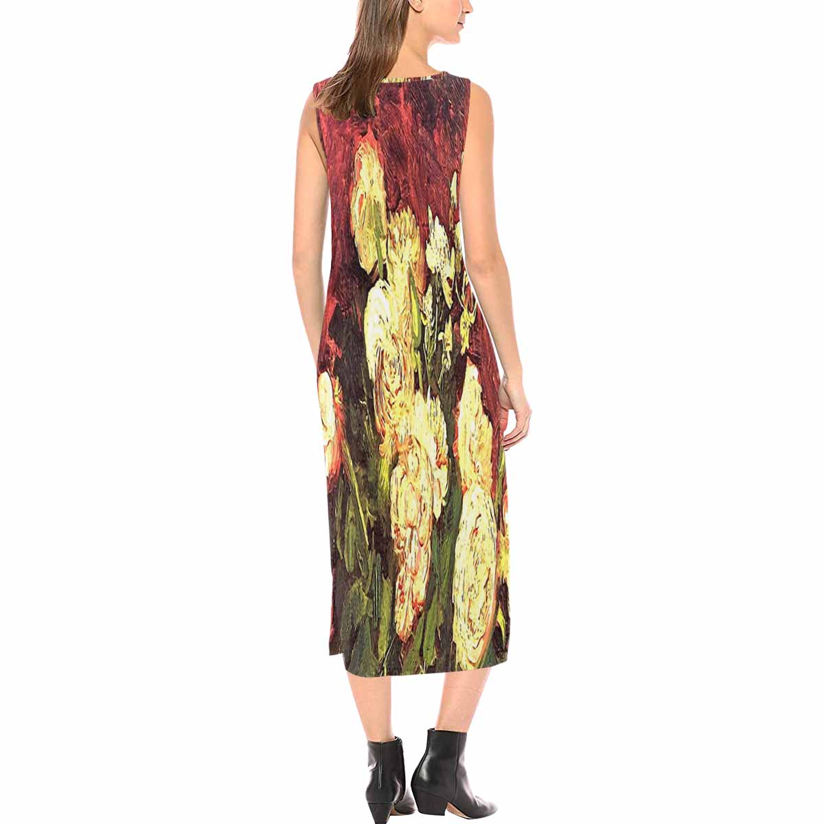 Vintage floral long dress, model D09538 Design 27