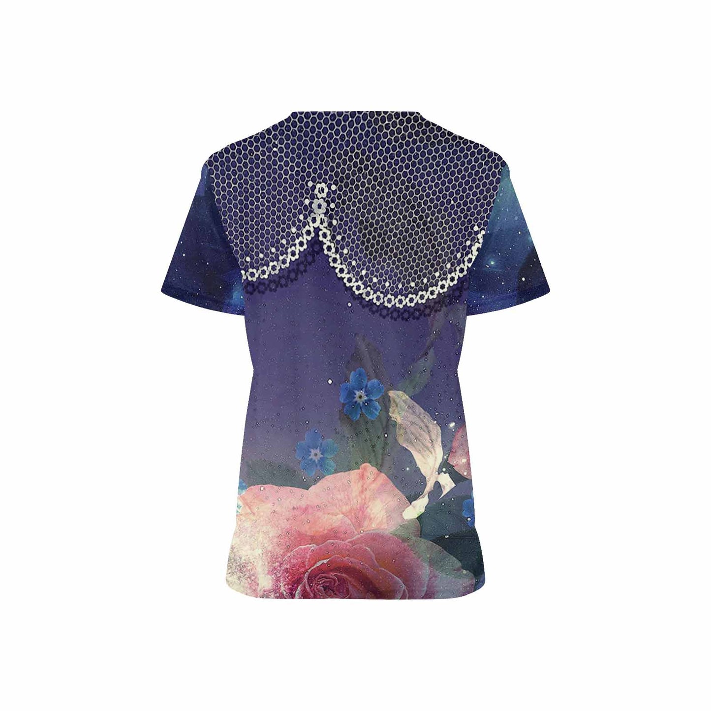 Victorian lace print professional scrubs, nurses scrub, unisex, design 02