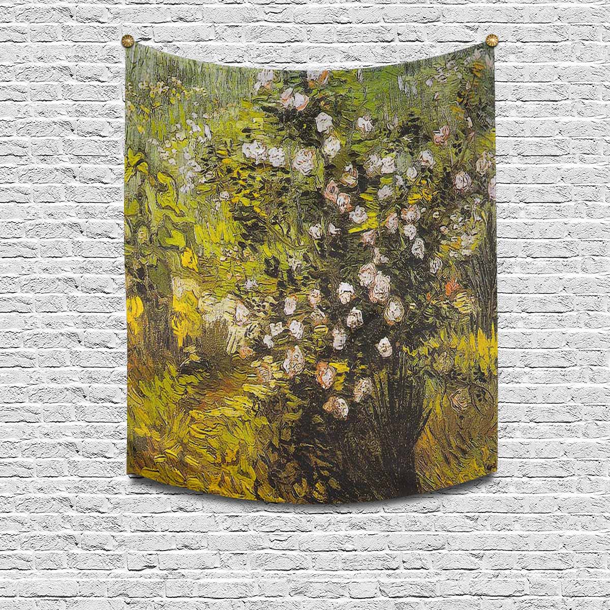 Vintage floral TAPESTRY, MEDIUM 51 in X 60 in, Design 05 C26