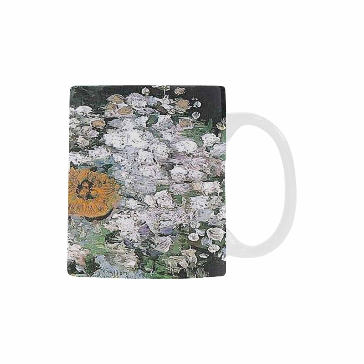 Vintage floral coffee mug or tea cup, Design 07