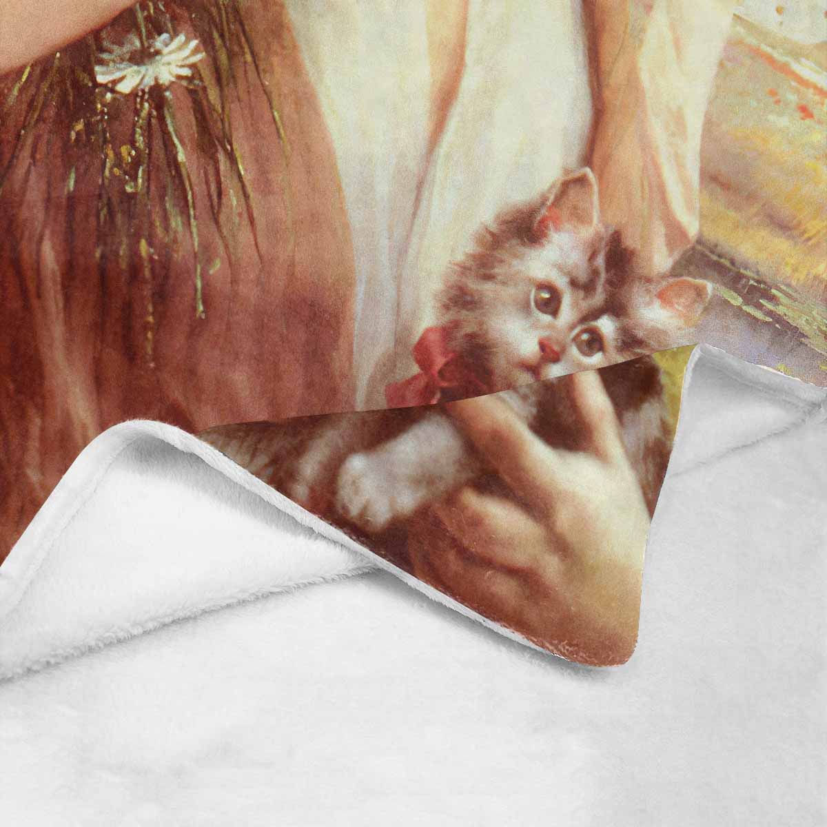 Victorian Lady Design BLANKET, LARGE 60 in x 80 in, COUNTRY SUMMER