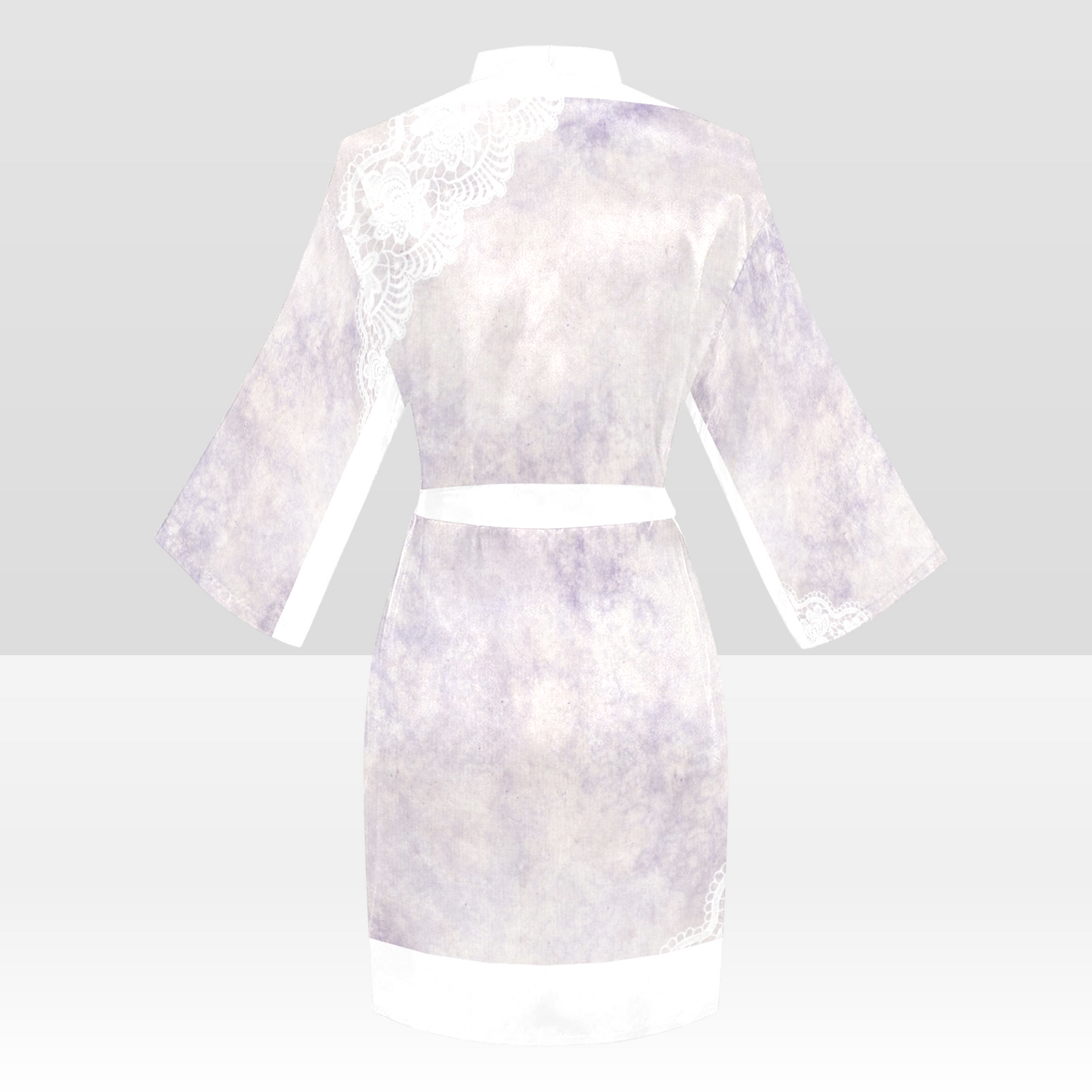 Victorian Lace Kimono Robe, Black or White Trim, Sizes XS to 2XL, Design 40